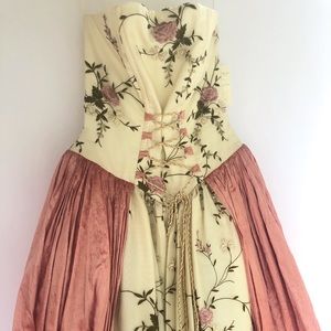 Beige With Pink Quinceañera / Prom dress.